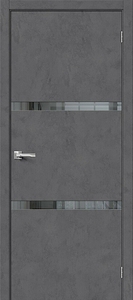 Межкомнатная дверь Браво-2.55 - Slate Art/Mirox Grey