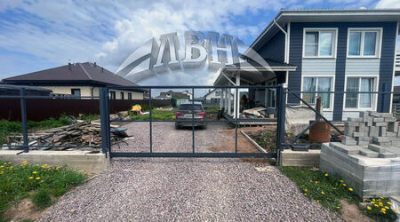 Каркас откатных ворот - п. Тайцы 1