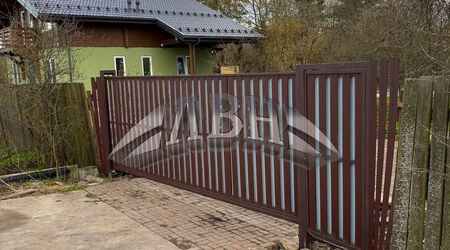 Откатные ворота с калиткой - п. Шушары 1