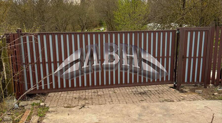 Откатные ворота с калиткой - п. Шушары 2