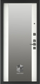 Дверь металлическая Sigma Комфорт Plus Classig Grey Soft Зеркало MAX Белый снег софт
