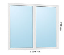 Окно ПВХ Forte 58 - 1100x700 мм