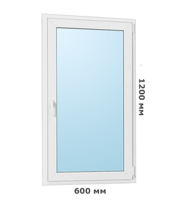 Окно ПВХ Forte 58 - 600x1200 мм