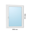 Окно ПВХ Forte 58 - 950x950 мм
