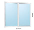 Окно ПВХ Ivaper 62 - 1100x1100 мм