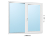 Окно ПВХ REHAU BLITZ - 1300x1400 мм