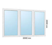 Окно ПВХ REHAU BLITZ - 2000x2000 мм