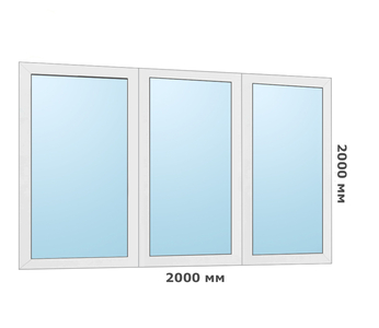 Окно ПВХ REHAU BLITZ - 2000x2000 мм