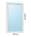 Окно ПВХ REHAU BLITZ - 700x1200 мм