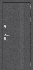 Дверь металлическая Тайга-9 Вертикаль Серебряный/Белый