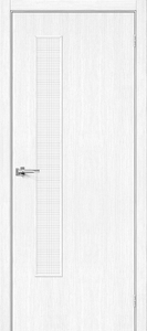 Межкомнатная дверь Браво-9 - Snow Melinga/Wired Glass 12,5