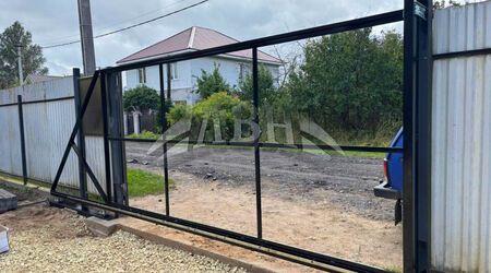 Каркас откатных ворот - г. Гатчина, ул. Огородная 1